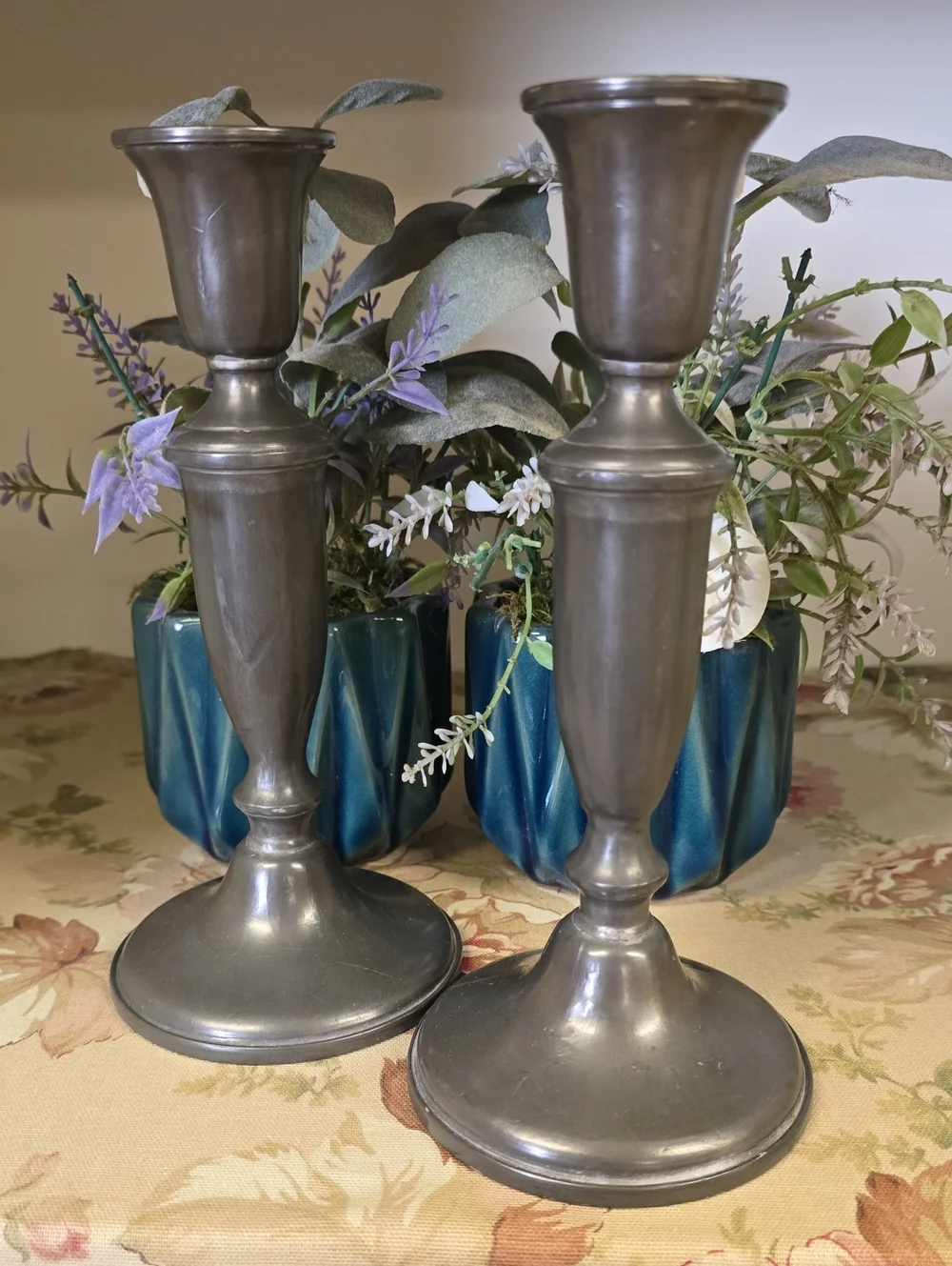 Empire Pewter weighted candlesticks
